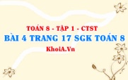 Bài 4 trang 17 SGK Toán 8 Tập 1 Chân trời sáng tạo